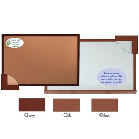 AARCO Aarco Products DBW4848 48 in. W Natural Pebble Grain Cork Bulletin Board Cherry Frame DBW4848